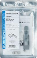 SmartKeeper Mini „USB-C prievado“ blokatorius grey 4 vnt. + raktas