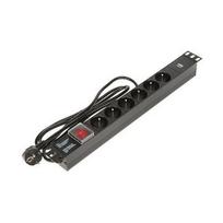 Maitinimo juosta 6 Schuko lizdai PD-6/R-USB