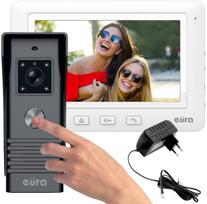 Eura Vaizdo domofonas EURA VDP-45A3 ALPHA White spalvos 7'' monitorius, 1 įėjimo valdymas
