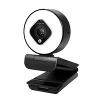 Interneta kamera LogiLink Webcam FHD 76° ar diviem mikrofonu, automātisko gredzena apgaismojumu un statīvu