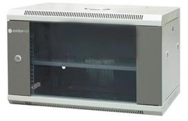 EMITERNET Separate hanging cabinet 19" 6U, sheet metal/glass doors, 600×450×370mm width/depth/height EM/AP6406