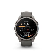 Išmanusis laikrodis Garmin  Fenix 9 – 47mm\nTitanium with Pebble Grey Silicone Band
