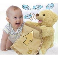 Jamara e.K. Bear - Mr Babble - kelia ir nuleidžia rankas su antklode, žaidžia slėpynes, kalba ir