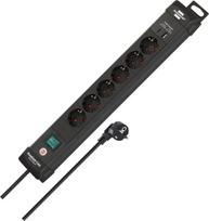 Brennenstuhl 1951160608 elektros skirstytuvas 3 m 6 lizdai vidinis Black