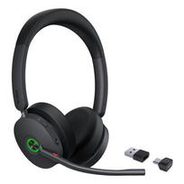 Yealink BH74 UC USB-C/A Belaidės ausinės su galvos juosta Biurui/telefonų centrui USB Type-C / USB Type-A Bluetooth Black