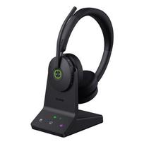 Yealink WH68 Teams vadu un bezvadu austiņu komplekts ar galvas stīpu Zvani/mūzika USB Type-C Bluetooth Black