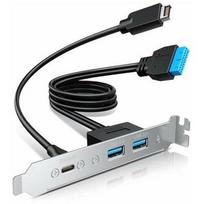GRAUGEAR Multi PCI plokštės dangtelis 1x USB-C, 2x USB-A