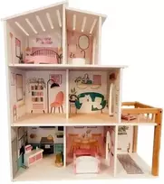 House for Doll - SN85296 / 52962 - WOODEN - with LED