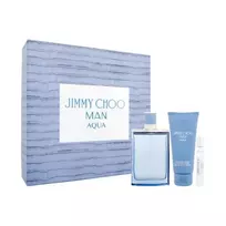 Jimmy Choo Man Aqua Eau De Toilette 100ml Spray, Shower Gel 100ml, 7.5ml Vial
