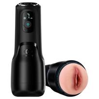 OTOUCH Airturn 4 - siurbimo ir vibracijų automatinis masturbatorius (juodas)