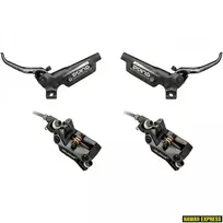 Diskiniai stabdžiai SRAM Guide RE (Reach,E-MTB) Guide Aluminum Lever Code 4Piston Caliper Gloss Black Rear 1800mm Hose (Rotor/Bracket sold separately)A1