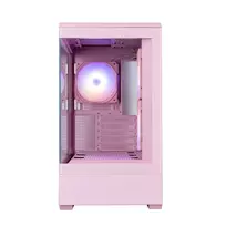 Zalman P30 V2, mATX Mini Tower PC Case, 3 x 120mm ARGB Fans, Pink