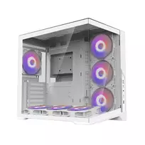 Zalman D40, ATX Mid Tower PC Case, 7 x 120mm ARGB Fans, White