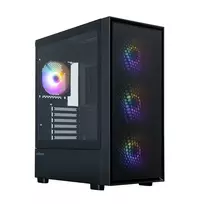 Zalman S6, ATX Mid Tower PC Case, 3 x 140mm FRGB Fans, 1 x 120mm FRGB Fans, Black