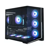 Zalman D40, ATX Mid Tower PC Case, 7 x 120mm ARGB Fans, Black