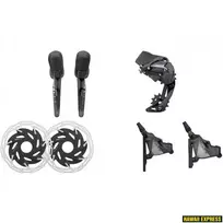 Pavarų grupė SRAM Force eTap AXS 1X D1 Electronic HRD FM Groupset (Shift/Hyd Disc Brake, 2Piece Cal., RearDer 33T Max & batt., 160Rotors CLX-R CenterLocking, Charger/cord & QuickStart Guide)
