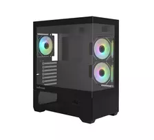 Zalman CHRONIX V2, ATX Mid Tower PC Case, 3 x 120mm ARGB Fans, Black