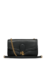 Lauren Ralph Lauren - Luxe Pebble Lthr-Bradley Wllt-Woc-L - Rankinė per petį - Juoda