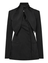 Topshop - Tsasli Scarf Detail Blazer - Vieneilės striukės - Juoda