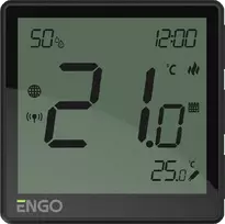 Engo Controls ENGO EONE-16B – išmanus laidinis Wi-Fi termostatas, 16 A, 230 V, juodas