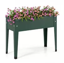 Pakelta metalinė lysvė su kojelėmis, juoda / žalia, 61 × 27,9 × 45,7 cm