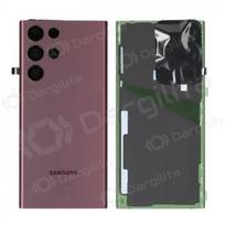 Samsung S908 Galaxy S22 Ultra galinis baterijos dangtelis (Burgundy) (naudotas grade A, originalus)