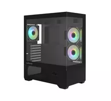 Zalman CHRONIX V2, ATX Mid Tower PC Case, 3 x 120mm ARGB Fans, Black