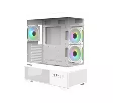 Zalman CHRONIX V2, ATX Mid Tower PC Case, 3 x 120mm ARGB Fans, White