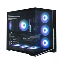 Zalman D40, ATX Mid Tower PC Case, 7 x 120mm ARGB Fans, Black