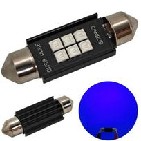 2 vnt C5W C10W LED lemputė SV8.5 12-24V CANBUS 39mm - mėlyna