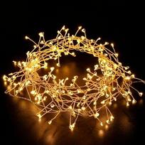 LED Kalėdinė diodų girlianda 20 m ant metalinio laido „Firecracker Lights“, 600LED, šiltai balta, IP44