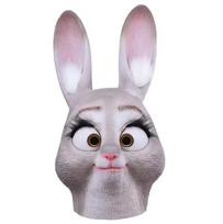 Realistinė latekso veido kaukė "Judy Hopps" - zuikio kostiumų vakarėliams ir cosplay'ui