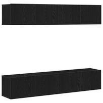 vidaXL TV spintelių komplektas 4 pcs Juodas ąžuolas 80 x 30 x 30 cm