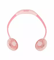 Unold Neck Fan Breezy Pink – nešiojamas kaklo ventiliatorius, rožinis, 2 ventiliatoriai, 8 h veikimo laikas, baltas, 1 vnt.