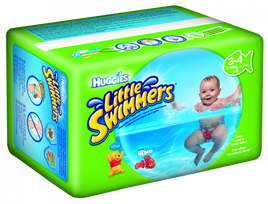 HUGGIES Little Swimmers 3-4 dydis, 12 vnt. 7-15 kg sauskelnės maudynėms