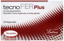 TECNOFER Plus – 20 kapsulių pakuotė geležies atsargoms papildyti