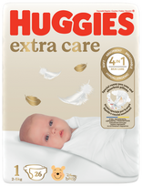 HUGGIES Elite Soft 1 sauskelnės 26 vnt., 3–5 kg