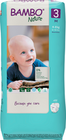 BAMBO NATURE M-3 Sauskelnės 4-8 kg, 52 vnt. pakuotė