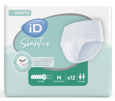 ID Sensitive Pants Super M (80-120 cm) sauskelnės-kelnaitės 12 vnt.