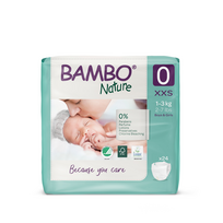 BAMBO NATURE Premature 1-3 kg natūralios sauskelnės, 24 vnt.