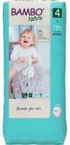 BAMBO NATURE Size 4 natūralios kelnaitės (7-12 kg), 40 vnt., Tall