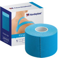 NORDEPLAST kineziologinis teipas šviesiai mėlynas, 1 vnt., 5cm x 5m