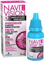 NAVIVISION Plus Pink – Drėkinamieji akių lašai, 15 ml