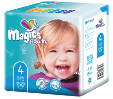 MAGICS Flexidry Maxi 4 sauskelnės (9–14 kg), 31 vnt. pakuotėje