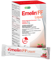 Emelin FF Liquid 75 mg/400 mcg/2 mcg – 20 g skystos geležies formulės paketėliai