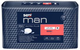 SENI Man Extra Plus Level 4 urologiniai įklotai, 15 vnt.