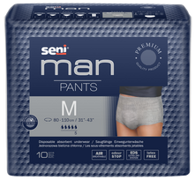 Seni Man Pants M – vyriškos sauskelnės-kelnaitės, pakuotėje 10 vnt.