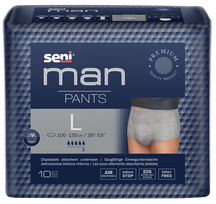 Seni Man Pants L, 10 vnt. vyriškos sauskelnės-kelnaitės esant šlapimo nelaikymui