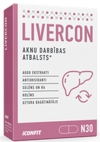 ICONFIT Livercon – kepenų sveikatai skirtos kapsulės, pakuotėje 30 vnt.