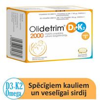OLIDETRIM Omega D3 + K2 2000 minkštos kapsulės, 30 vnt.